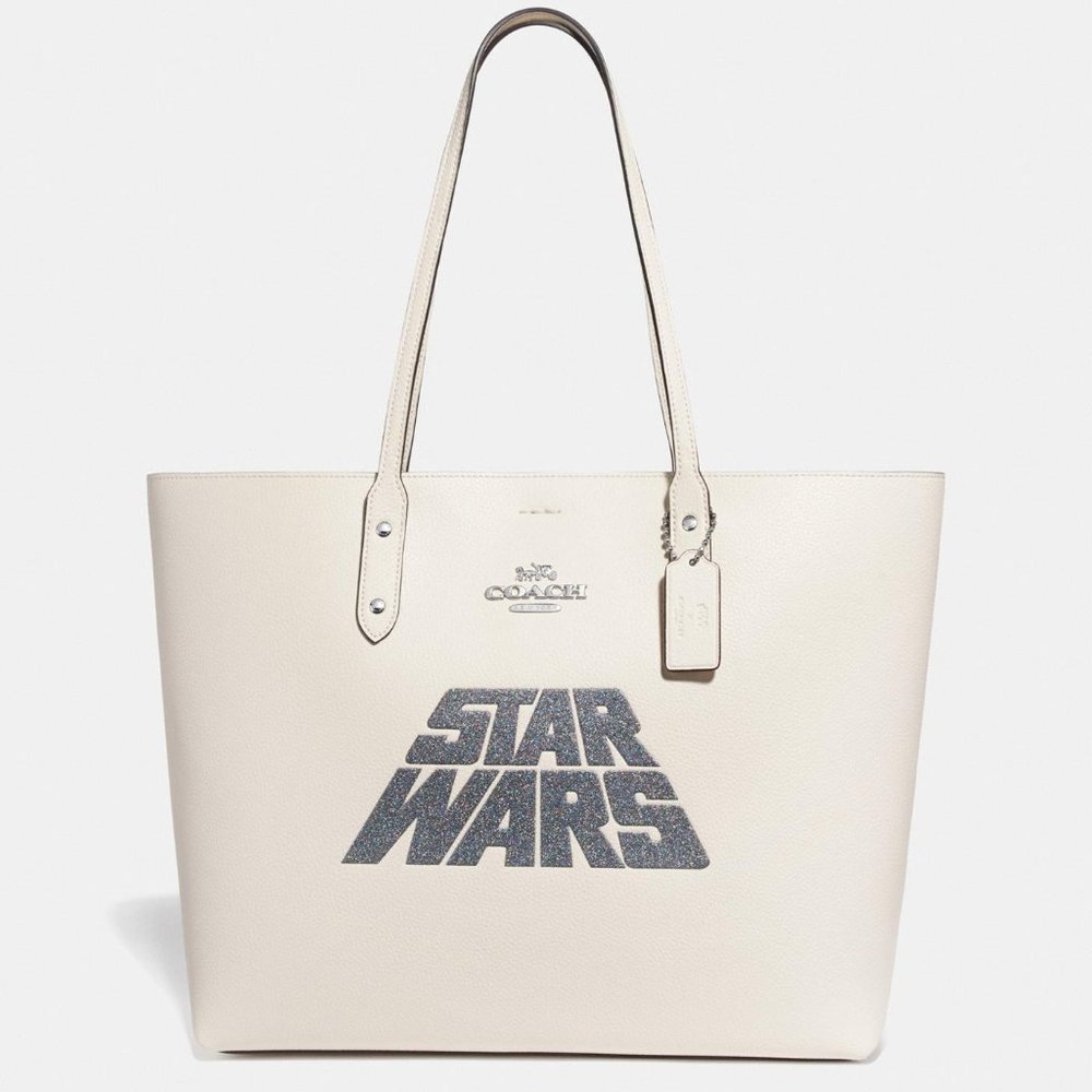 NWT Star Wars X Coach Town Tote With Glitter Motif - Picture 1 of 3